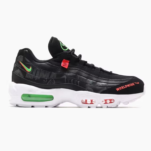 🌟Nike Air Max 95 🌟Black and Green 🌟Sneakers, Size 12 - Picture 1 of 16